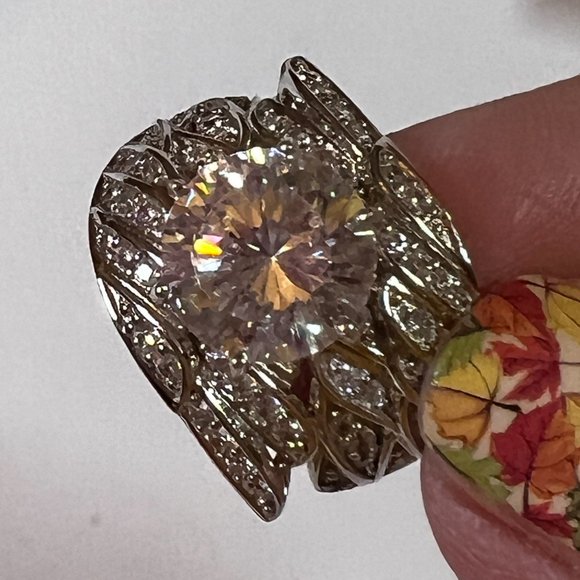 Bella Luce Dillenium Cut Angel Wing Ring NWT – 925 Silver/Rhodium, Size 6 - Picture 2 of 8